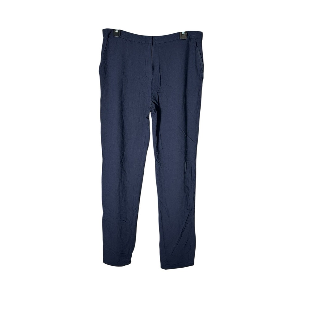Jenni Kayne Pants Woman Size 10 Navy Blue Slim Leg Stretch Trousers #CD5-2